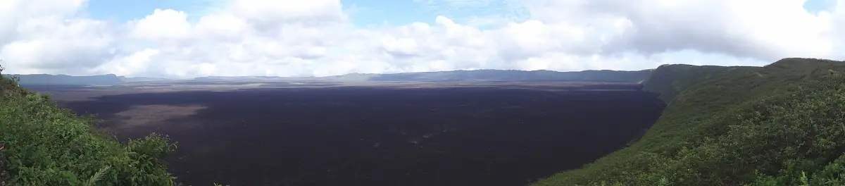 The caldera of Sierra Negra volcano on Isabela
